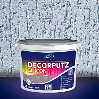 Nou - tencuială decorativă siliconică Dekorputz 'Coroed' Nanofarb